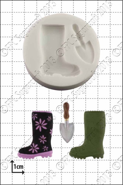 'Wellington Boot & Trowel' Silicone Mould